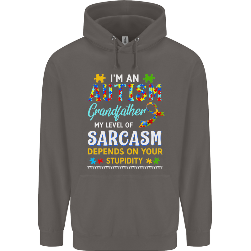 Autism Grandfathers Day Autistic ASD Mens 80% Cotton Hoodie Charcoal