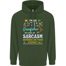 Autism Grandfathers Day Autistic ASD Mens 80% Cotton Hoodie Forest Green