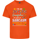 Autism Grandfathers Day Autistic ASD Mens Cotton T-Shirt Tee Top Orange