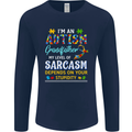 Autism Grandfathers Day Autistic ASD Mens Long Sleeve T-Shirt Navy Blue