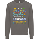 Autism Grandfathers Day Autistic ASD Mens Sweatshirt Jumper Charcoal