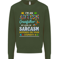 Autism Grandfathers Day Autistic ASD Mens Sweatshirt Jumper Forest Green