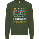 Autism Grandfathers Day Autistic ASD Mens Sweatshirt Jumper Forest Green