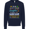 Autism Grandfathers Day Autistic ASD Mens Sweatshirt Jumper Navy Blue