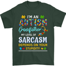 Autism Grandfathers Day Autistic ASD Mens T-Shirt Cotton Gildan Forest Green