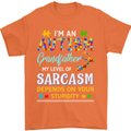 Autism Grandfathers Day Autistic ASD Mens T-Shirt Cotton Gildan Orange