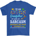 Autism Grandfathers Day Autistic ASD Mens T-Shirt Cotton Gildan Royal Blue