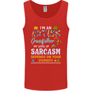 Autism Grandfathers Day Autistic ASD Mens Vest Tank Top Red