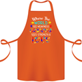 Autism Grandpa Sees Love Strength Autistic Cotton Apron 100% Organic Orange
