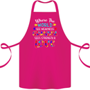 Autism Grandpa Sees Love Strength Autistic Cotton Apron 100% Organic Pink