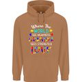 Autism Grandpa Sees Love Strength Autistic Mens 80% Cotton Hoodie Caramel Latte