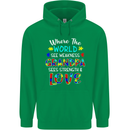 Autism Grandpa Sees Love Strength Autistic Mens 80% Cotton Hoodie Irish Green