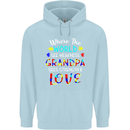 Autism Grandpa Sees Love Strength Autistic Mens 80% Cotton Hoodie Light Blue