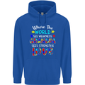 Autism Grandpa Sees Love Strength Autistic Mens 80% Cotton Hoodie Royal Blue