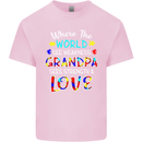 Autism Grandpa Sees Love Strength Autistic Mens Cotton T-Shirt Tee Top Light Pink