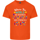 Autism Grandpa Sees Love Strength Autistic Mens Cotton T-Shirt Tee Top Orange