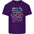 Autism Grandpa Sees Love Strength Autistic Mens Cotton T-Shirt Tee Top Purple