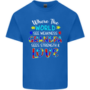 Autism Grandpa Sees Love Strength Autistic Mens Cotton T-Shirt Tee Top Royal Blue