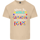 Autism Grandpa Sees Love Strength Autistic Mens Cotton T-Shirt Tee Top Sand
