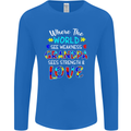 Autism Grandpa Sees Love Strength Autistic Mens Long Sleeve T-Shirt Royal Blue