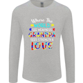 Autism Grandpa Sees Love Strength Autistic Mens Long Sleeve T-Shirt Sports Grey