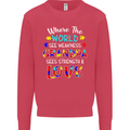Autism Grandpa Sees Love Strength Autistic Mens Sweatshirt Jumper Heliconia