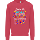 Autism Grandpa Sees Love Strength Autistic Mens Sweatshirt Jumper Heliconia