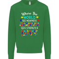Autism Grandpa Sees Love Strength Autistic Mens Sweatshirt Jumper Irish Green