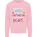 Autism Grandpa Sees Love Strength Autistic Mens Sweatshirt Jumper Light Pink