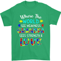 Autism Grandpa Sees Love Strength Autistic Mens T-Shirt Cotton Gildan Irish Green