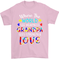 Autism Grandpa Sees Love Strength Autistic Mens T-Shirt Cotton Gildan Light Pink