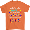 Autism Grandpa Sees Love Strength Autistic Mens T-Shirt Cotton Gildan Orange