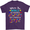 Autism Grandpa Sees Love Strength Autistic Mens T-Shirt Cotton Gildan Purple