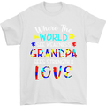 Autism Grandpa Sees Love Strength Autistic Mens T-Shirt Cotton Gildan White