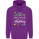 Autism In a World Be Kind Autistic ASD Childrens Kids Hoodie Purple