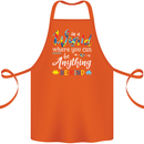 Autism In a World Be Kind Autistic ASD Cotton Apron 100% Organic Orange