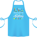 Autism In a World Be Kind Autistic ASD Cotton Apron 100% Organic Turquoise
