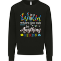 Autism In a World Be Kind Autistic ASD Kids Sweatshirt Jumper Black