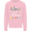 Autism In a World Be Kind Autistic ASD Kids Sweatshirt Jumper Light Pink