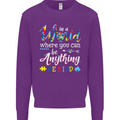 Autism In a World Be Kind Autistic ASD Kids Sweatshirt Jumper Purple