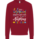 Autism In a World Be Kind Autistic ASD Kids Sweatshirt Jumper Red