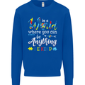 Autism In a World Be Kind Autistic ASD Kids Sweatshirt Jumper Royal Blue