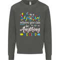 Autism In a World Be Kind Autistic ASD Kids Sweatshirt Jumper Storm Grey