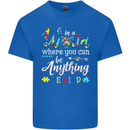 Autism In a World Be Kind Autistic ASD Kids T-Shirt Childrens Royal Blue
