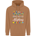 Autism In a World Be Kind Autistic ASD Mens 80% Cotton Hoodie Caramel Latte