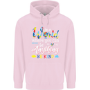 Autism In a World Be Kind Autistic ASD Mens 80% Cotton Hoodie Light Pink