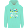 Autism In a World Be Kind Autistic ASD Mens 80% Cotton Hoodie Peppermint