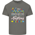 Autism In a World Be Kind Autistic ASD Mens Cotton T-Shirt Tee Top Charcoal