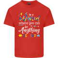 Autism In a World Be Kind Autistic ASD Mens Cotton T-Shirt Tee Top Red