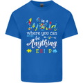 Autism In a World Be Kind Autistic ASD Mens Cotton T-Shirt Tee Top Royal Blue